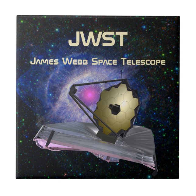 James Webb Space Telescope JWST Ceramic Tile Kakelplatta (Framsidan)