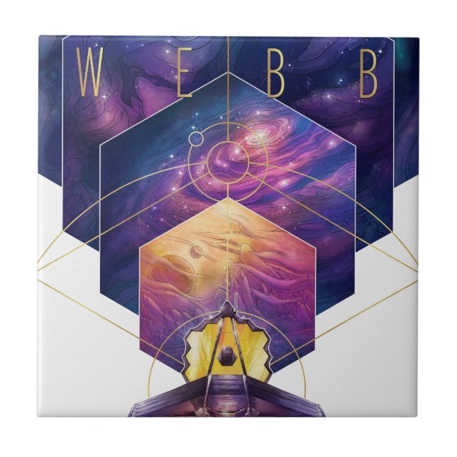 James Webb Space Telescope Poster. Kakelplatta (Framsidan)
