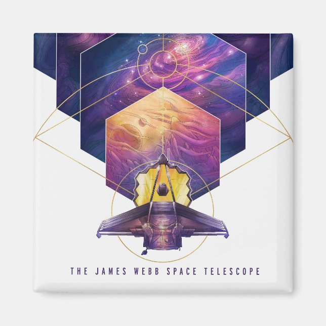 James Webb Space Telescope Poster. Magnet (Framsidan)