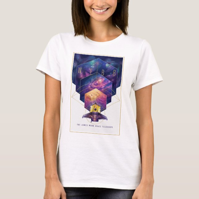 James Webb Space Telescope Poster. T Shirt (Framsida)