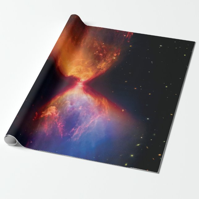 James Webb Space Telescope Protostar L1527 Presentpapper (Utrullad)