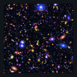 James Webb Space Telescope Simulation - Pop Art Poster<br><div class="desc">En förbättrad popkonsimulering av James Webb Space Telescopes synfält fält visar miljarder galaxer med oöverträffad klarhet.</div>