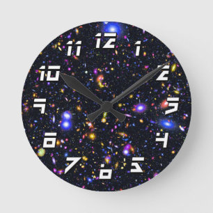 James Webb Space Telescope Simulation - Pop Art Rund Klocka