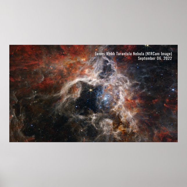 James Webb Space Telescope Tarantula Nebula NIRCam Poster (Framsidan)