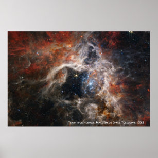James Webb Tarantula Nebula Hi-Res Image 2022 Poster