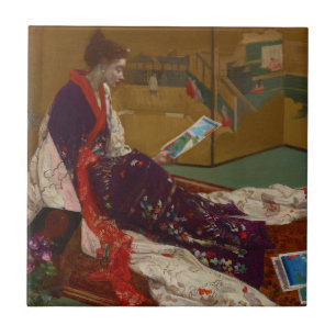 James Whistler - Caprice i Lila och Guld Kakelplatta