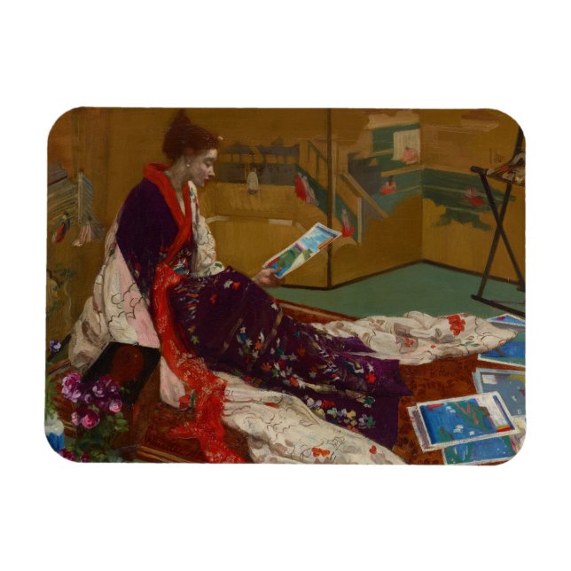 James Whistler - Caprice i Lila och Guld Magnet (Horisontell)