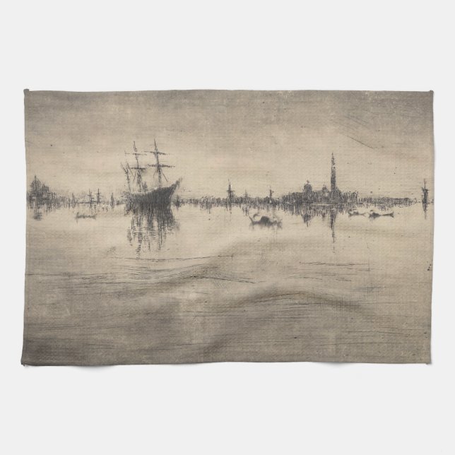 James Whistler-Nocturne från Venedig Kökshandduk (Horisontell)
