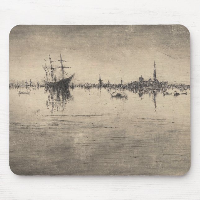James Whistler-Nocturne från Venedig Musmatta (Framsidan)
