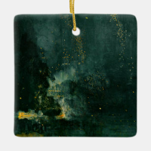 James Whistler - Nocturne in Black and Guld Julgransprydnad Keramik