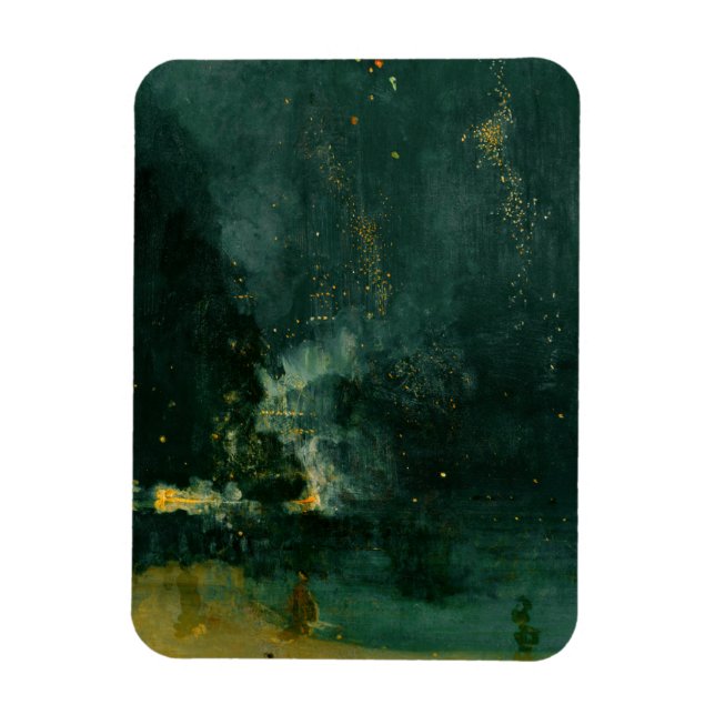 James Whistler - Nocturne in Black and Guld Magnet (Vertikal)