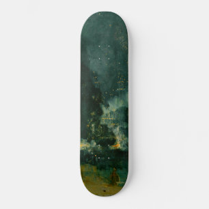 James Whistler - Nocturne in Black and Guld Mini Skateboard Bräda 18,5 Cm