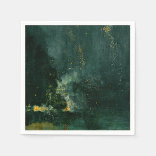 James Whistler - Nocturne in Black and Guld Pappersservett