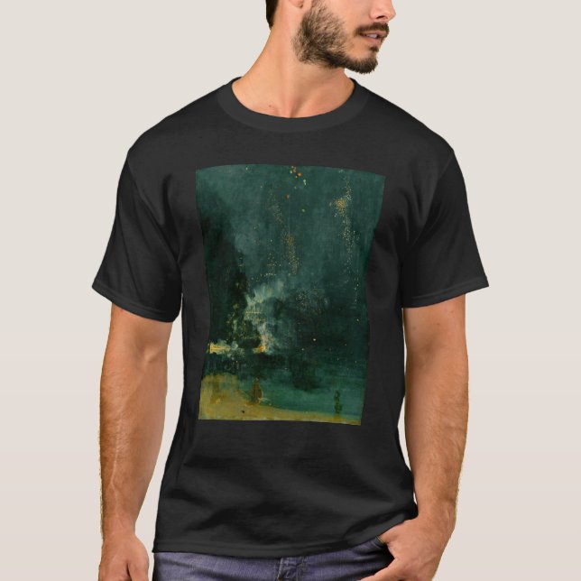James Whistler - Nocturne in Black and Guld T Shirt (Framsida)