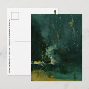James Whistler - Nocturne in Black and Guld Vykort