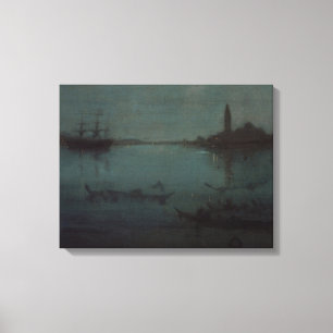 James Whistler - Nocturne: Lagunen, Venedig Canvastryck