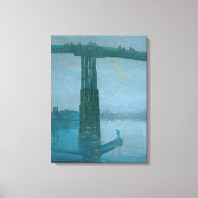 James Whistler - Nocturne, Old Battersea Bridge  Canvastryck (Framsida)