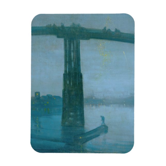 James Whistler - Nocturne, Old Battersea Bridge Magnet (Vertikal)