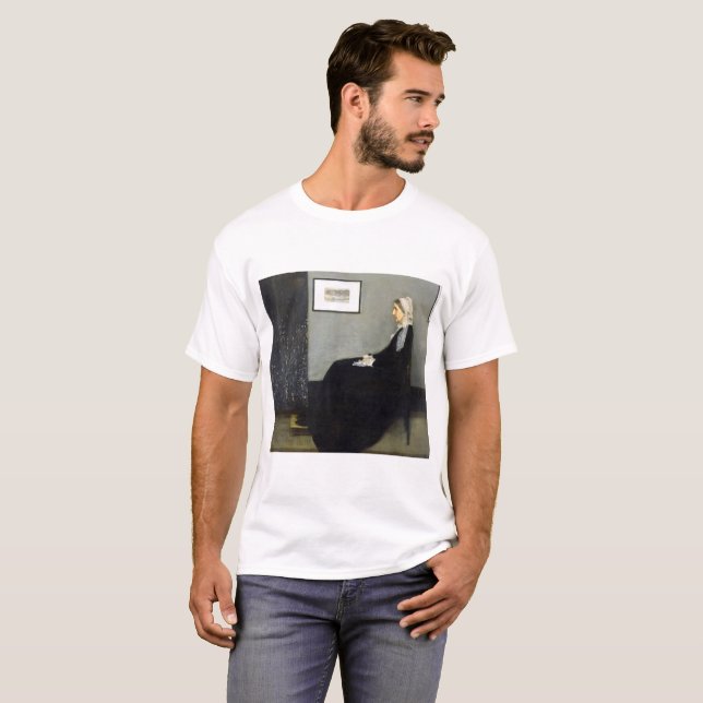 JAMES WHISTLER - ordning i grå färg och svart Tee Shirt (Hel framsida)