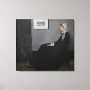James Whistler - Porträtt i konstnärens Mor Canvastryck
