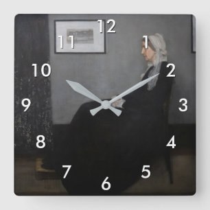 James Whistler - Porträtt i konstnärens Mor Fyrkantig Klocka