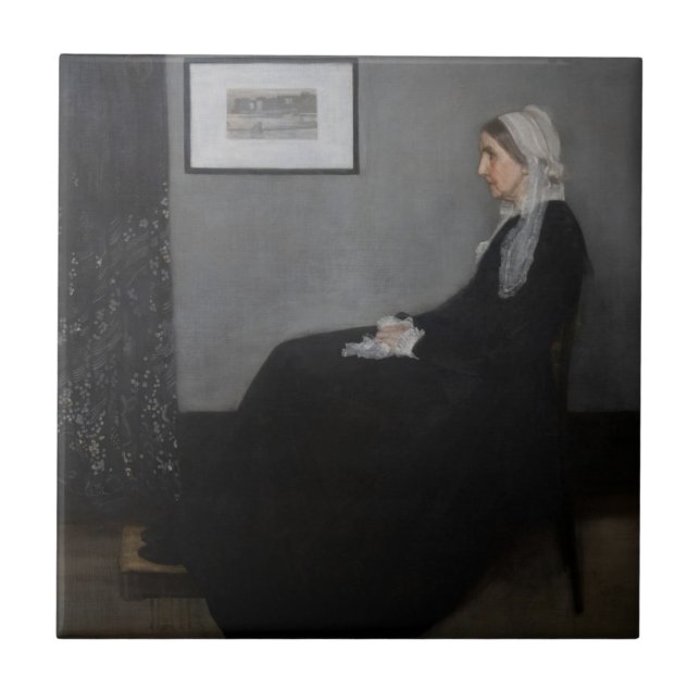 James Whistler - Porträtt i konstnärens Mor Kakelplatta (Framsidan)