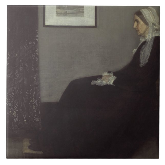 James Whistler - Porträtt i konstnärens Mor Kakelplatta (Framsidan)