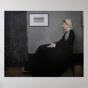 James Whistler - Porträtt i konstnärens Mor Poster