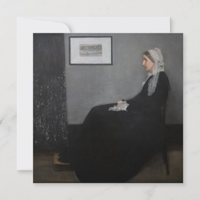 James Whistler - Porträtt i konstnärens Mor Tack Kort (Framsida)