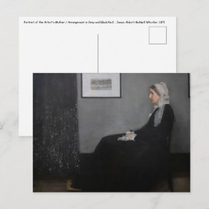 James Whistler - Porträtt i konstnärens Mor Vykort