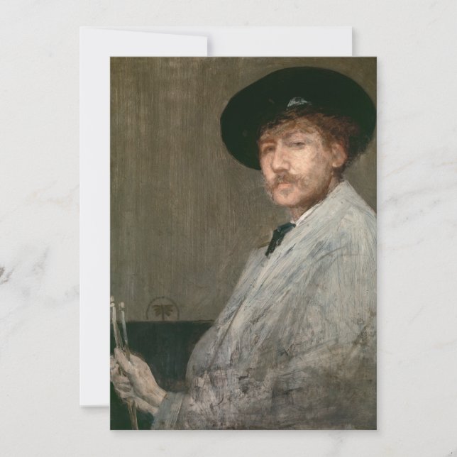 James Whistler - Porträtt i Painter Tack Kort (Framsida)