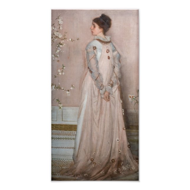 James Whistler - Symfoni i köttfärg och rosa Fototryck (Framsidan)