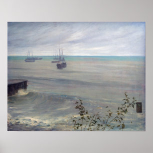 James Whistler - Symphony in Grått and Grönt Poster
