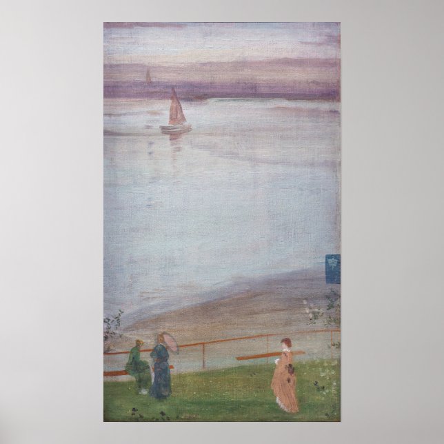 James Whistler - Variationer i Violet och Grönt Poster (Framsidan)