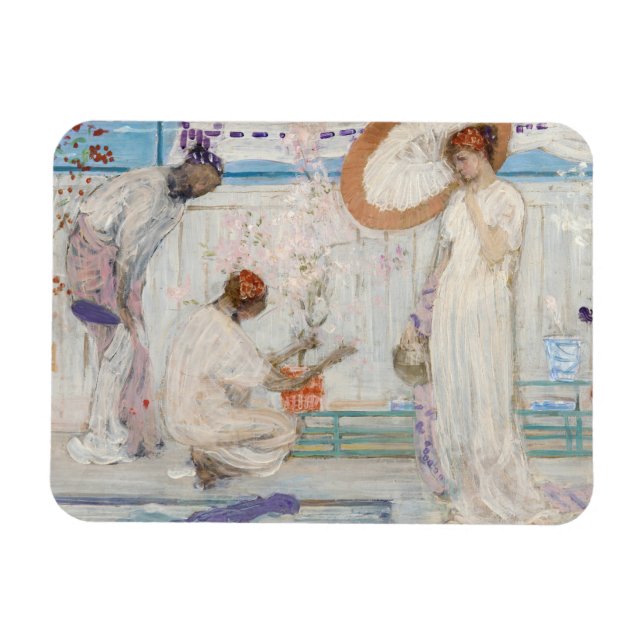 James Whistler - White Symphony, Three Girls Magnet (Horisontell)