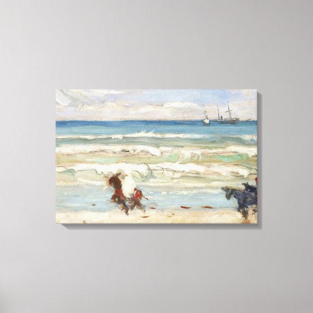 James Wilson Morrice - Beach Scene, Tangier Canvastryck (Framsida)
