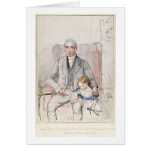 James Wyatt med hans Grandaughter Mary, äldst Chi Hälsningskort