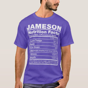 Jameson Nutrition FactsJameson Namn Birthday T Shirt