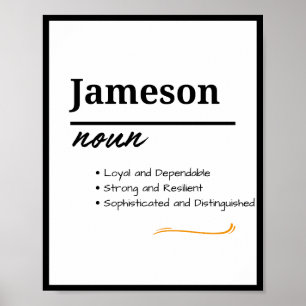 Jameson, Pojke Personlig Namn Definition Poster
