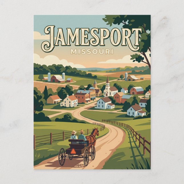 Jamesport Missouri Vykort (Framsida)