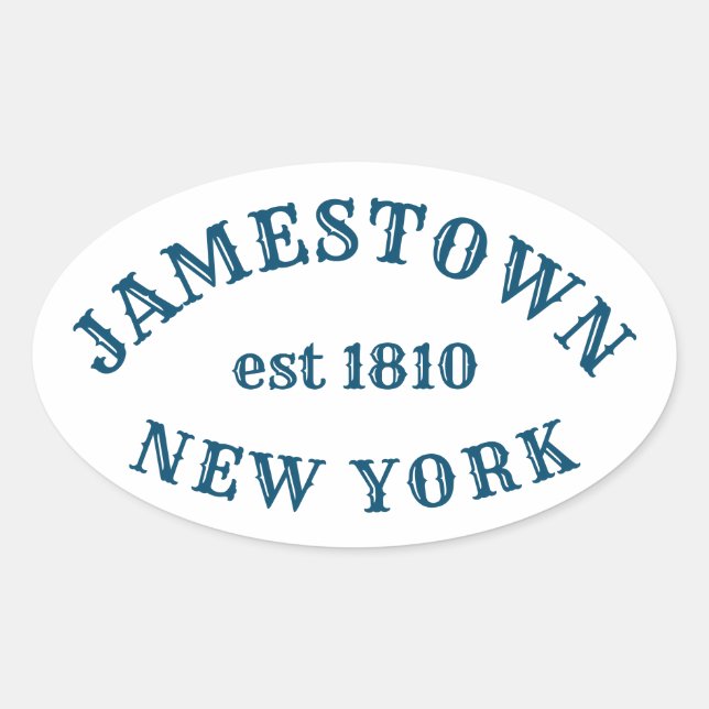 Jamestown, New York Ovalt Klistermärke (Framsida)