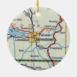 Jamestown NY Julgransprydnad Keramik