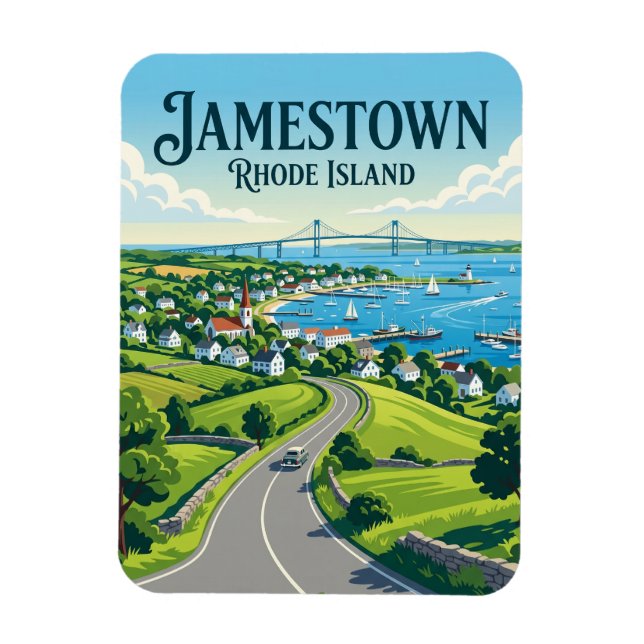Jamestown Rhode Island Magnet (Vertikal)