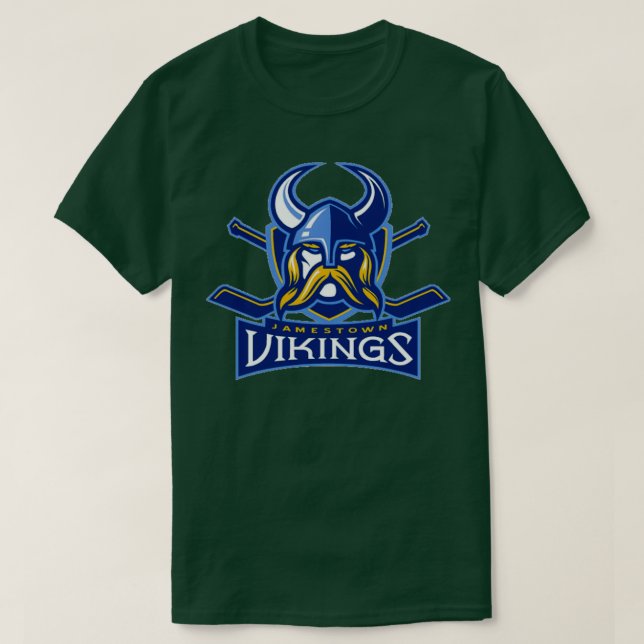 Jamestown Vikings Hockey Sticker T Shirt (Design framsida)