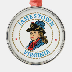 Jamestown Virginia Colonial Julgransprydnad Metall