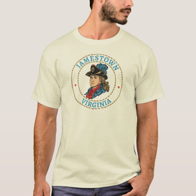 Jamestown Virginia Colonial T Shirt (Framsida)