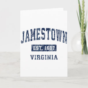 Jamestown Virginia Va Vintage Etablerad Sport D Kort