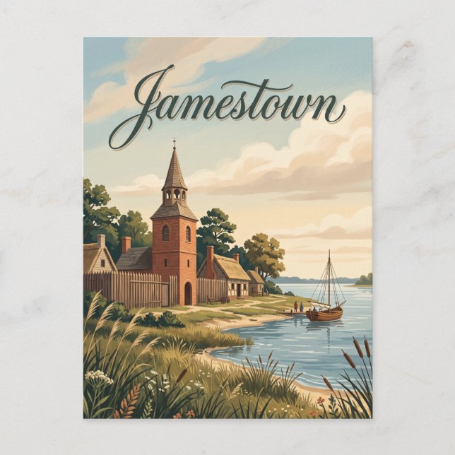 Jamestown, Virginia Vykort (Framsida)