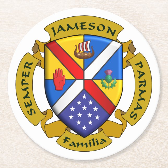 JamFam Coster Underlägg Papper Rund (Framsidan)