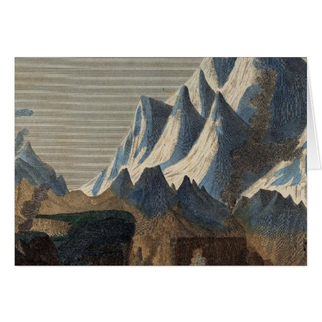 Jämförande höjd för huvudbergen hälsningskort (Framsidan Horizontal)